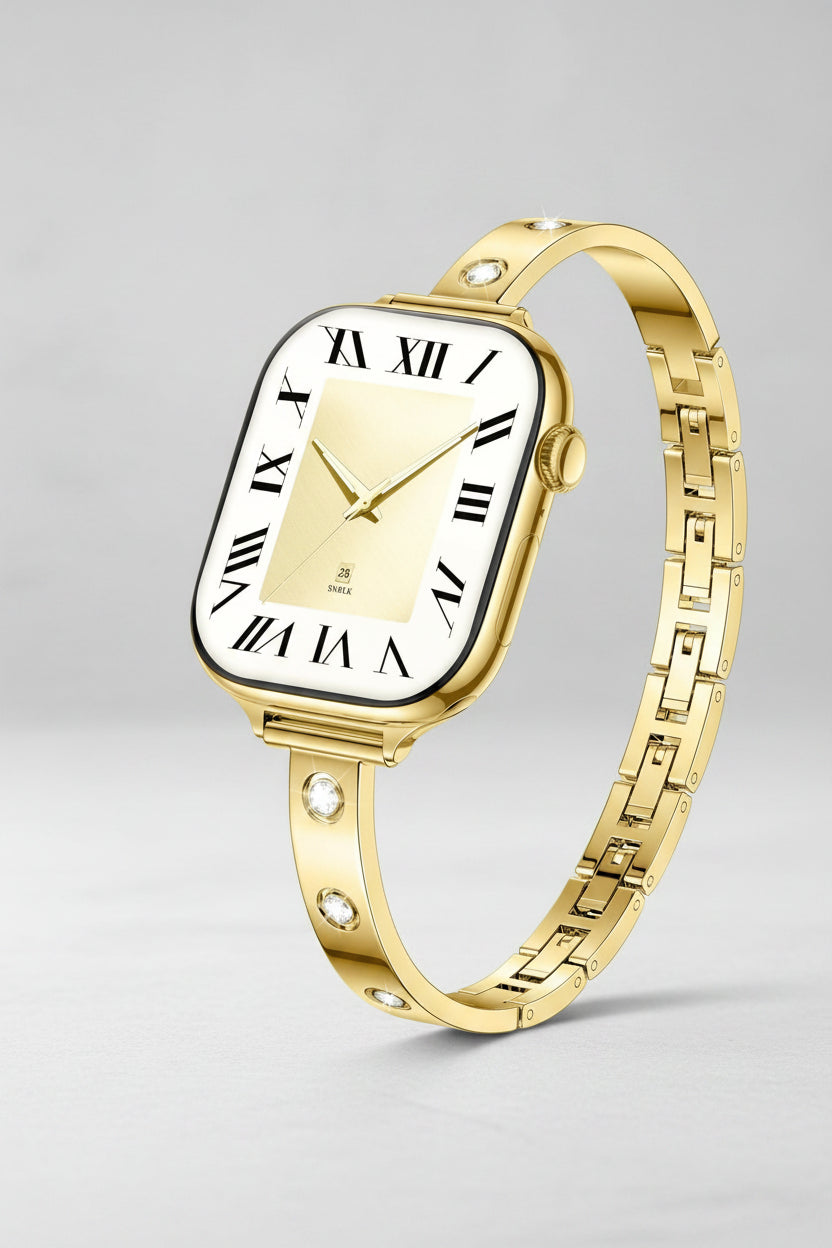 Bling Diamond Band Compatible with Apple Watch for Women 40Mm 42Mm 41Mm 38Mm 44Mm 45Mm 46Mm, Slim Sparkly Bracelet Dressy Metal Strap with Jewelry Crystal for Iwatch Series 11 SE 10 9 8 7 6 5 4 3 2 1